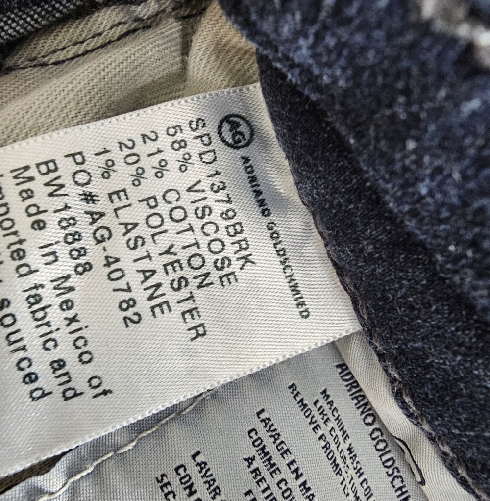 Ag Adriano Goldschmied The Farrah Skinny High Rise Dark Blue Jeans 30 Preowned - Picture 9 of 9